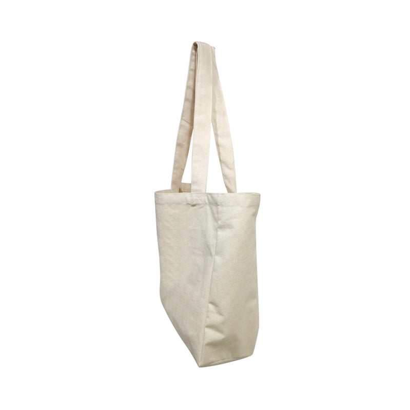 Certified Fairtrade Organic Canvas Natural Tote Bag with Extra Capacity | ECV-18OF