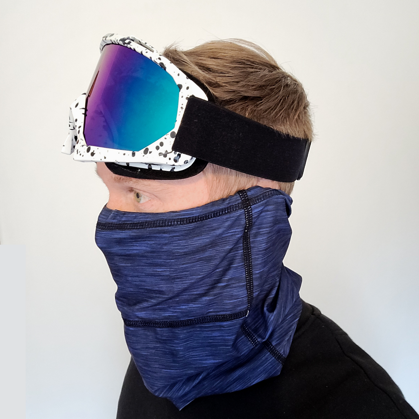 Snow LUCKEgo™ | Recycled Neck Warmer | With Built-in 3 layer Mask | Anti-viral LUCK•E