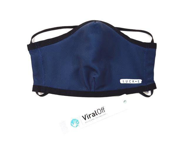 LUCKEFit™ Travel Face Masks | Award-Winning ViralOff® | NZ Helix+ Filter | Deep Blue LUCK•E