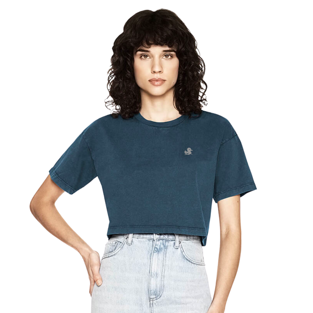 Whio Blue Duck | Women's Crop Tee LUCK•E